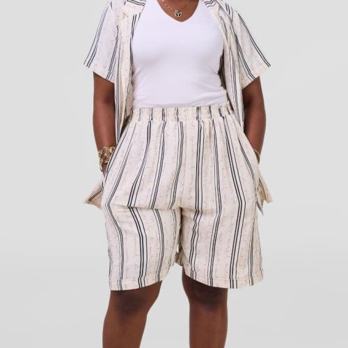 Tulia Short Set - Grey Print